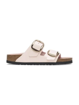 Birkenstock klapki skórzane Arizona Big Buckle damskie kolor różowy 1029392