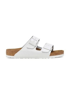 Birkenstock klapki skórzane Arizona damskie kolor biały 1025061