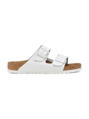 Birkenstock klapki skórzane Arizona damskie kolor biały 1025061