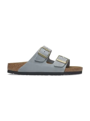 Zdjęcie produktu Birkenstock klapki skórzane Arizona damskie kolor szary 1029253