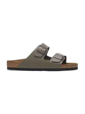 Birkenstock klapki skórzane Arizona damskie kolor zielony 1029155