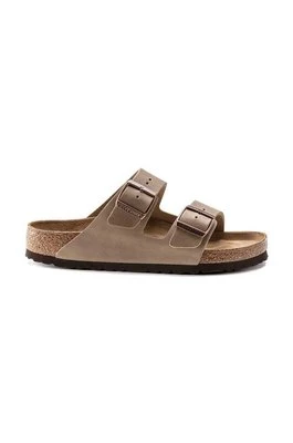 Birkenstock klapki nubukowe Arizona kolor beżowy