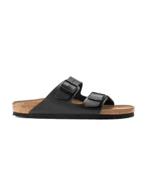 Birkenstock klapki skórzane Arizona kolor czarny 51193