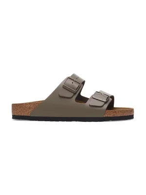 Birkenstock klapki skórzane Arizona kolor zielony 1029153