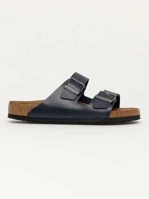 Birkenstock klapki skórzane Arizona męskie kolor granatowy 1013643