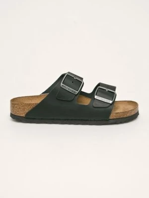 Birkenstock klapki skórzane Arizona SFB damskie kolor czarny 752483