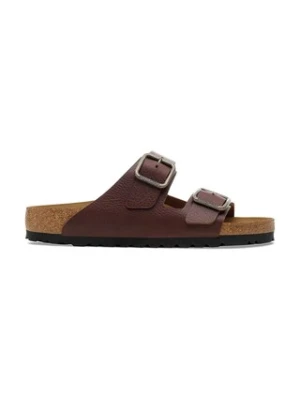 Birkenstock klapki skórzane Arizona Vintage Wood Wire Buckle