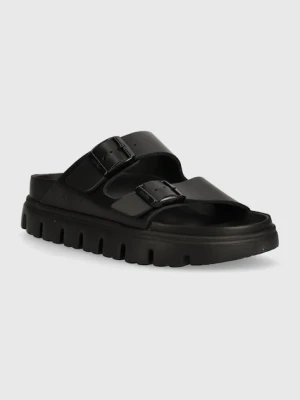 Birkenstock klapki skórzane BIRKENSTOCK X PAPILLIO Arizona Chunky Exq czarny
