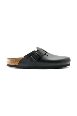 Birkenstock klapki skórzane Boston 60193 damskie kolor czarny