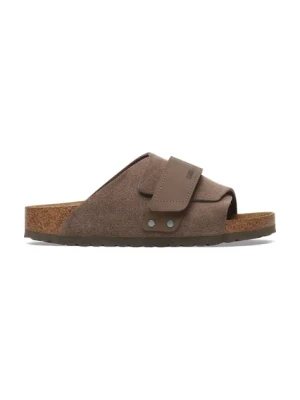 Birkenstock klapki skórzane Kyoto kolor zielony 1029137