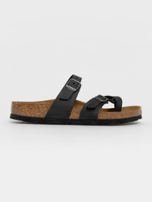 Birkenstock klapki skórzane Mayari damskie kolor czarny 171481