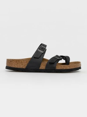 Birkenstock klapki skórzane Mayari damskie kolor czarny 171481