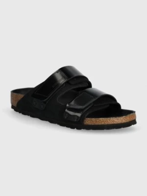 Birkenstock klapki skórzane Uji damskie kolor czarny 1026570