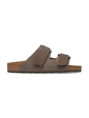 Birkenstock klapki skórzane Uji damskie kolor zielony 1029259