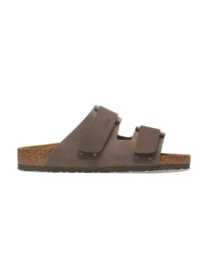 Birkenstock klapki skórzane Uji damskie kolor zielony 1029259