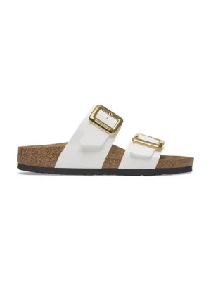 Birkenstock klapki Sydney Patent Cushion Buckle damskie kolor biały 1029438