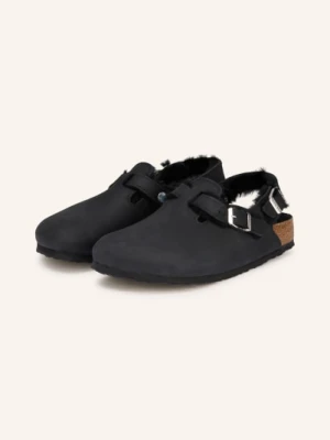 Birkenstock Klapki Tokio Shearling schwarz