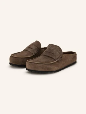 Birkenstock Klapki Typu Mules Naples Wrapped braun