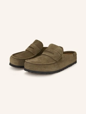 Birkenstock Klapki Typu Mules Naples Wrapped gruen