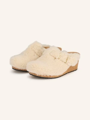 Birkenstock Klapki Z Płaską Podeszwą Fanny Teddy beige