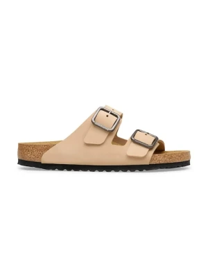 Birkenstock klapki nubukowe Arizona Wire Buckle beżowy