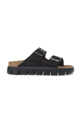 Birkenstock klapki zamszowe Arizona Chunky Birkenstock x Papillio damskie kolor czarny na platformie 1028403