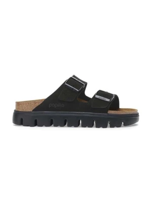 Birkenstock klapki zamszowe Arizona Chunky Birkenstock x Papillio damskie kolor czarny na platformie 1028403