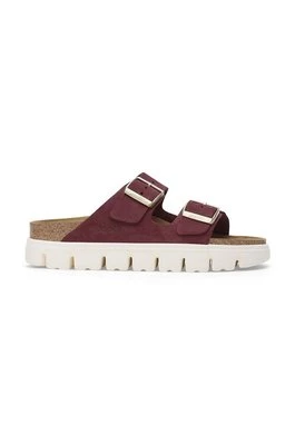 Birkenstock klapki zamszowe Arizona Chunky Birkenstock x Papillio damskie kolor różowy na platformie 1028410