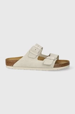 Birkenstock klapki zamszowe Arizona męskie kolor beżowy 1026817