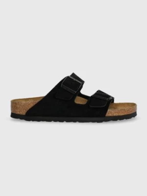 Zdjęcie produktu Birkenstock klapki zamszowe Arizona damskie kolor czarny 1027164