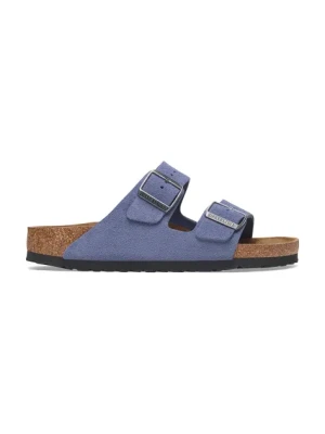 Birkenstock klapki zamszowe Arizona damskie kolor fioletowy 1029218