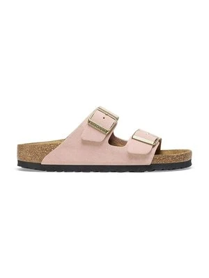 Birkenstock klapki zamszowe Arizona damskie kolor różowy 1026170