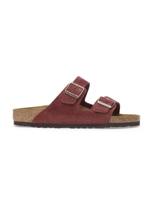 Birkenstock klapki zamszowe Arizona męskie kolor czerwony 1028353
