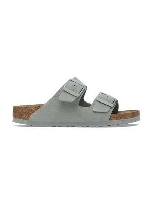 Birkenstock klapki zamszowe Arizona męskie kolor niebieski 1029146