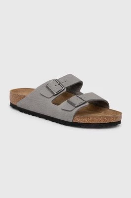 Birkenstock klapki nubukowe Arizona kolor szary 1020752