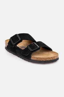 Birkenstock klapki zamszowe Arizona SFB damskie kolor czarny 951323