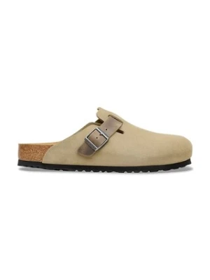 Birkenstock Boston klapki mules męskie zamszowe