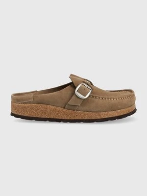 Birkenstock klapki zamszowe Buckley damskie kolor beżowy 1019490