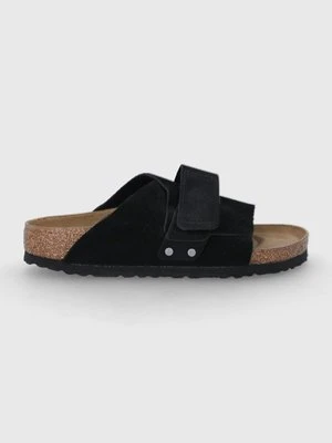 Birkenstock klapki zamszowe Kyoto damskie kolor czarny 1022566