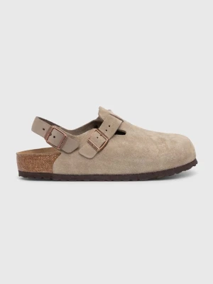 Birkenstock klapki zamszowe Tokio beżowy