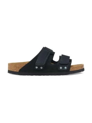Birkenstock klapki zamszowe Uji damskie kolor czarny 1024832