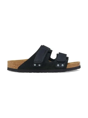 Birkenstock klapki zamszowe Uji damskie kolor czarny 1024832