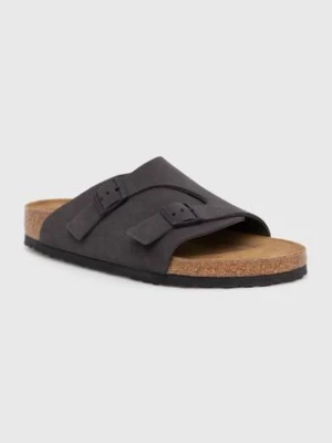 Birkenstock klapki zamszowe Zürich męskie kolor szary 1028586