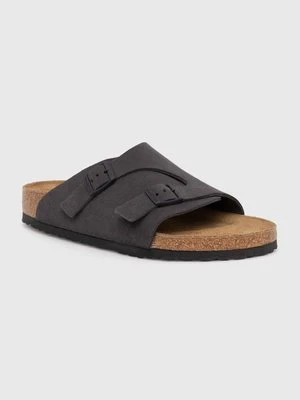 Birkenstock klapki zamszowe Zürich męskie kolor szary 1028586