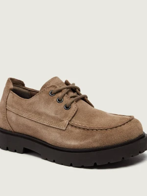 Birkenstock Loafersy Highwood Moc Lace | zamsz | narrow fit beżowy
