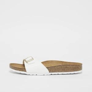 Birkenstock Madrid Birko-Flor Lack kobiety Klapki i sandały biały rozmiar Buty