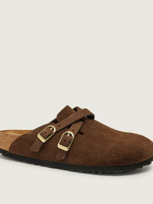 Birkenstock Mule Blair | zamsz | narrow fit brązowy