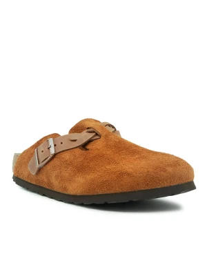 Birkenstock Mule Boston | narrow fit | zamsz brązowy