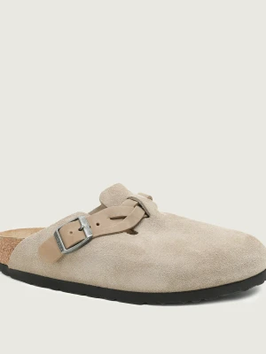 Birkenstock Mule Boston | narrow fit | zamsz beżowy
