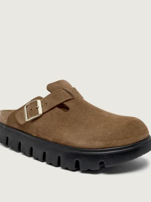Birkenstock Mule Boston Pap Chunky | Birkenstock x Papillio | zamsz | narrow fit brązowy